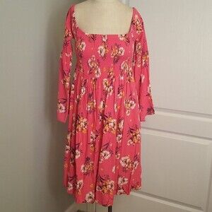 Off the Shoulder Pink Floral Dress Torrid 00